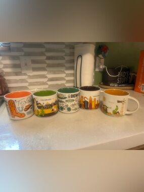 Starbucks mugs for sell.